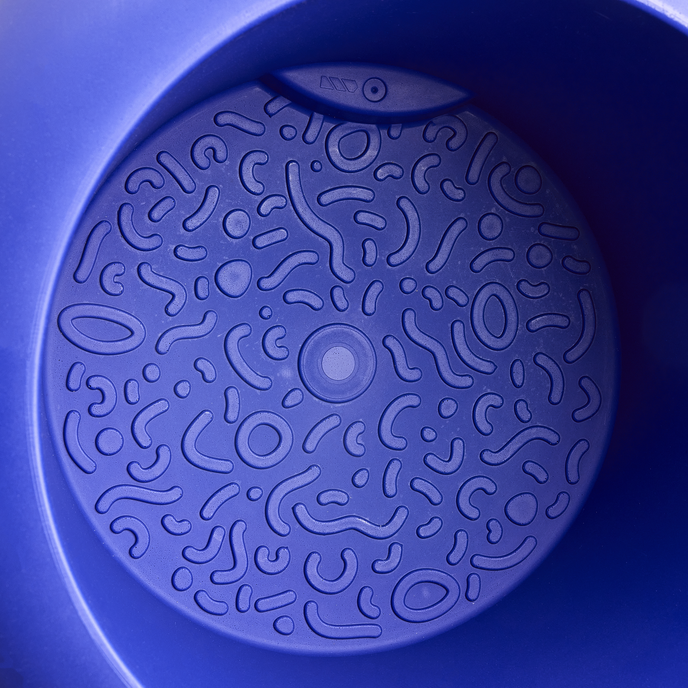 amber roll high 43cm royal blue